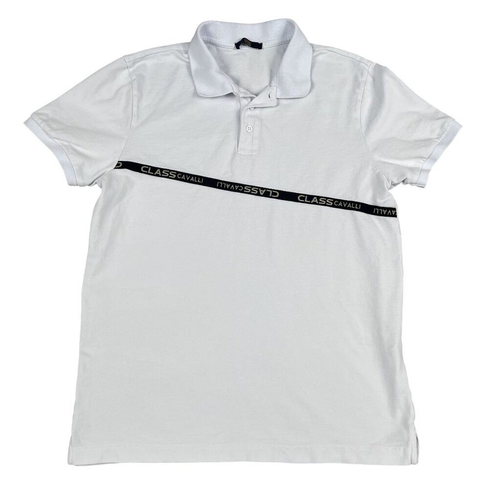 Cavalli Class Polo Shirt Mens Luxury Golf Business Casual Shirt Sz Large